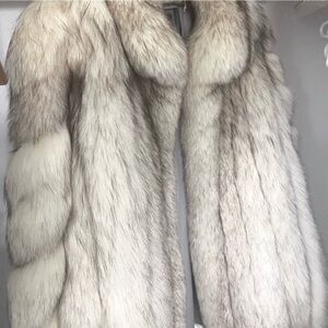Saga Furs White Fur Coat